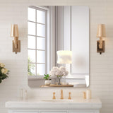 18x24 Frameless Bathroom Mirror, Rounded Corner Bathroom Vanity Mirror,