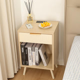 Night Stands with Charging Station，Side Tables Bedroom with Drawers and Storage