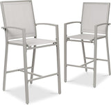 Outdoor Bar Stools Set of 2, Bar Height, Patio Furniture
