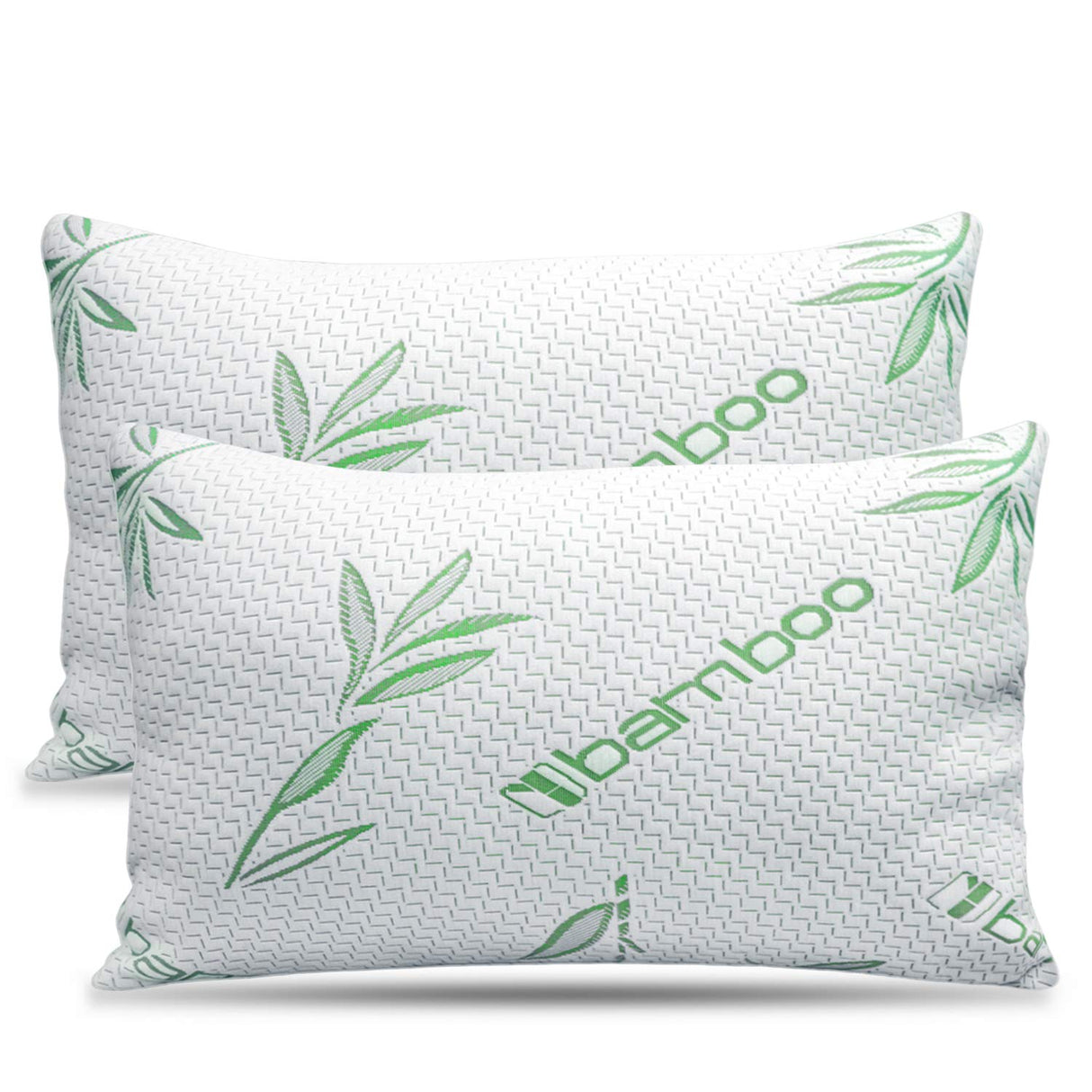 2 Pack King Size Rayon Derived from Bamboo Pillow, Cooling Shredded