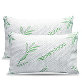 2 Pack King Size Rayon Derived from Bamboo Pillow, Cooling Shredded