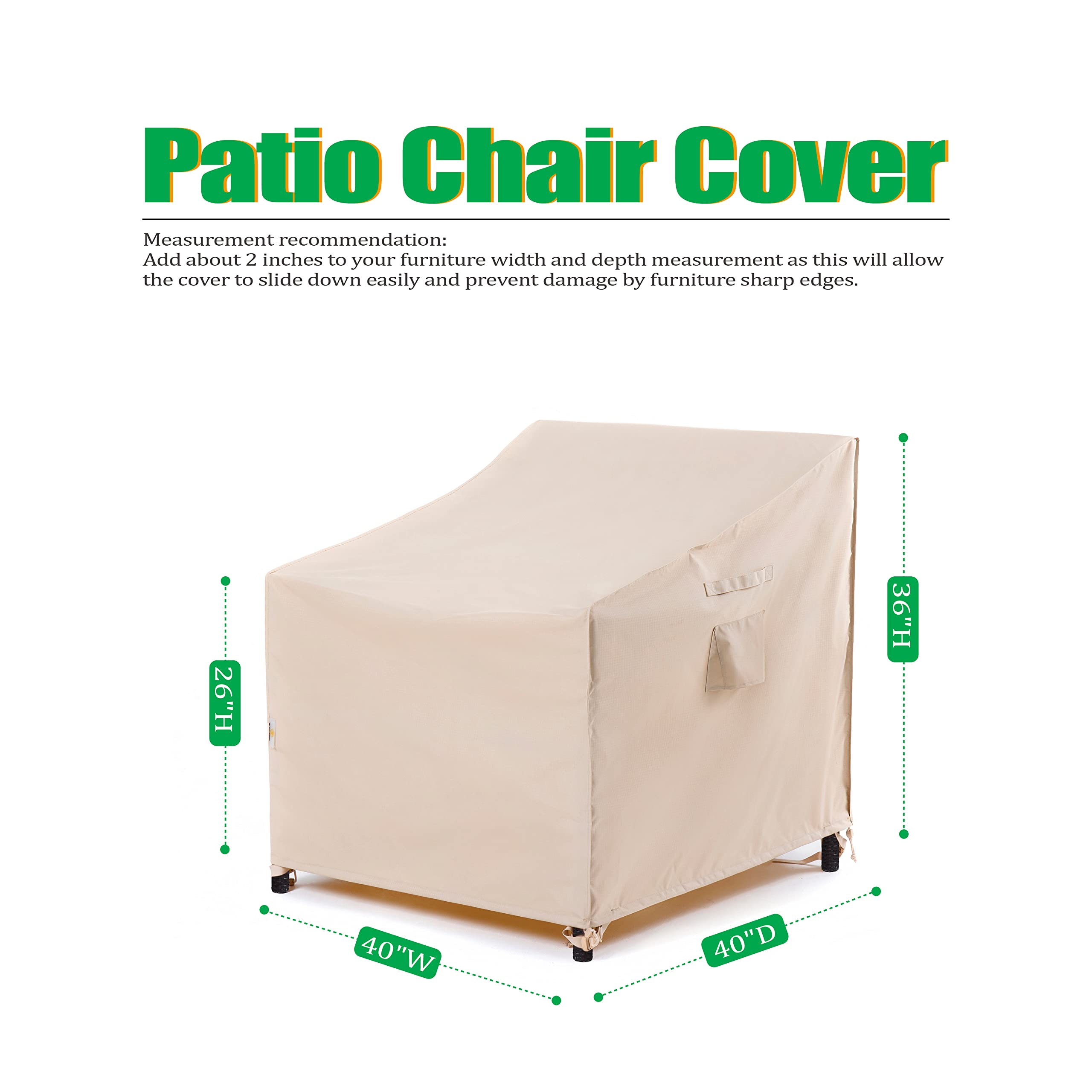 Waterproof UV Resistant Large Deep Seat Patio Lounge/