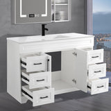 48’’ Bathroom Vanity with Sink,Undermount Ceramic Sink-Modern Bathroom Cabinet