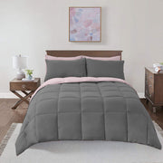Bedding Soft and Plush Down Alternative Comforter - Reversible with 2 Colors Duvet Insert