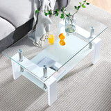 Living Room Rectangle Coffee Table, Tea Table Suitable for Waiting Room