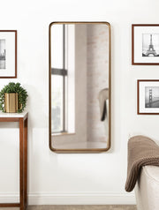 Armenta Modern Soft Rectangle Metal Framed Mirror