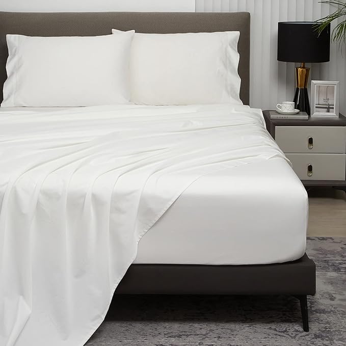 Extra Deep Pocket Queen Sheet Sets Fits 18"-24" in Deep Mattress -100% Cotton Queen Sheet Set,