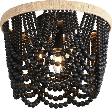 Boho Light Fixture Boho Beaded Chandelier Boho Light Fixtures Ceiling Beaded Light