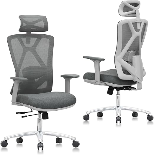 & Domo B31 Ergonomic Office Chair with 3 Way Armrests Lumbar Support and Adjustable