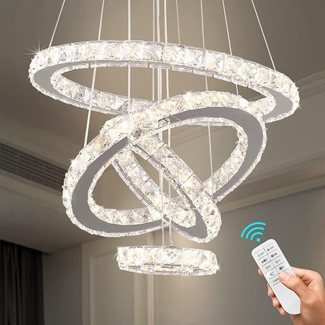 Modern Crystal Chandeliers LED Chandelier Pendant Lights Chandelier Rings Pendant Light