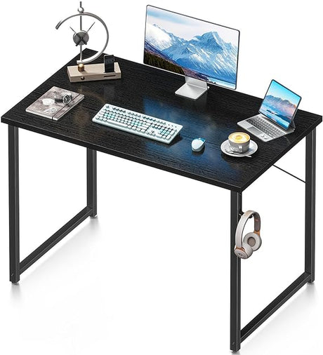 Coleshome 40 Inch Computer Desk, Modern Simple Style Desk for Home Office, Study Student Writing Desk, Vintage