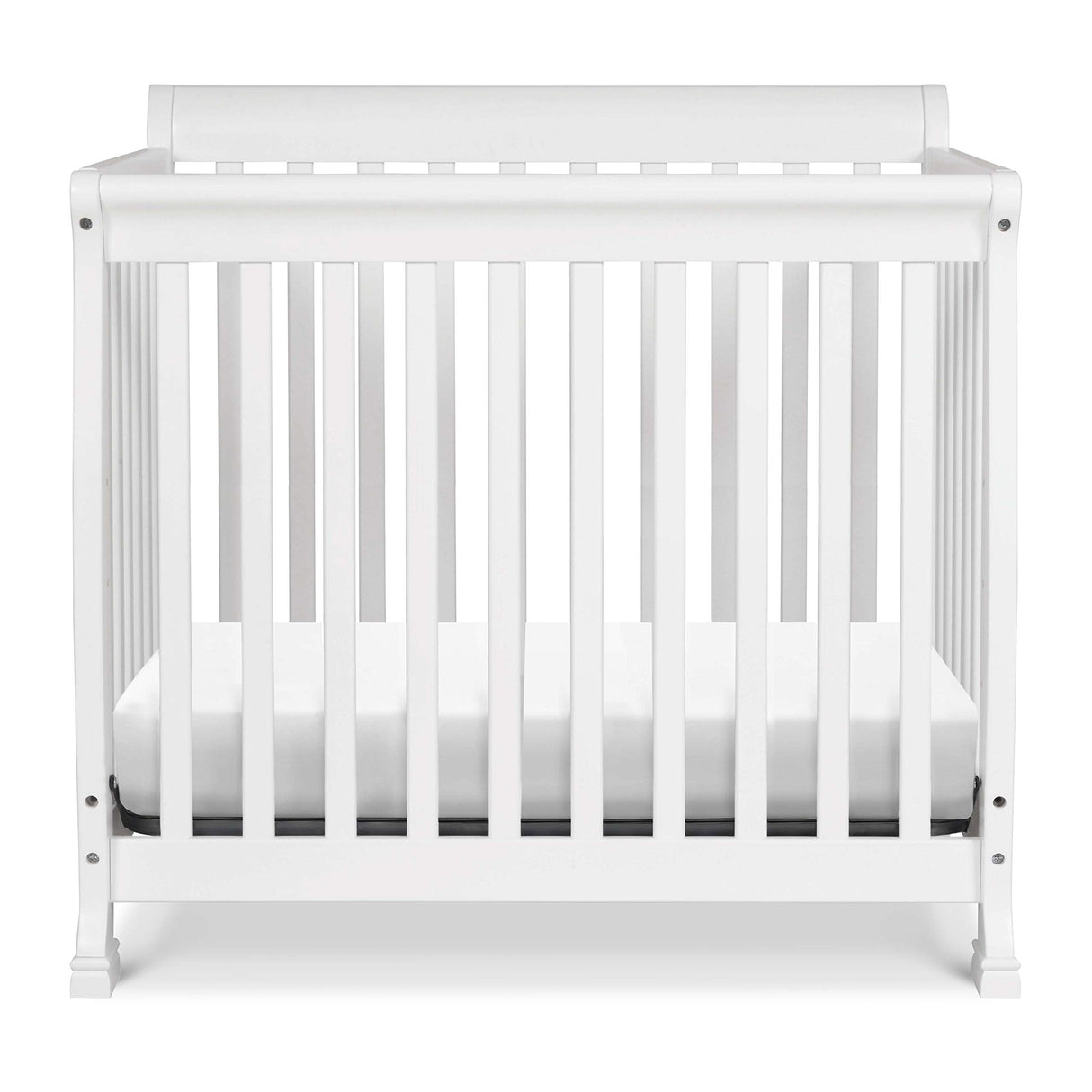 Kalani 4-in-1 Convertible Mini Crib in White | Greenguard Gold Certified