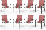 Patio Dining Chairs Set of 6, 36" Textilene Fabric Outdoor Chair