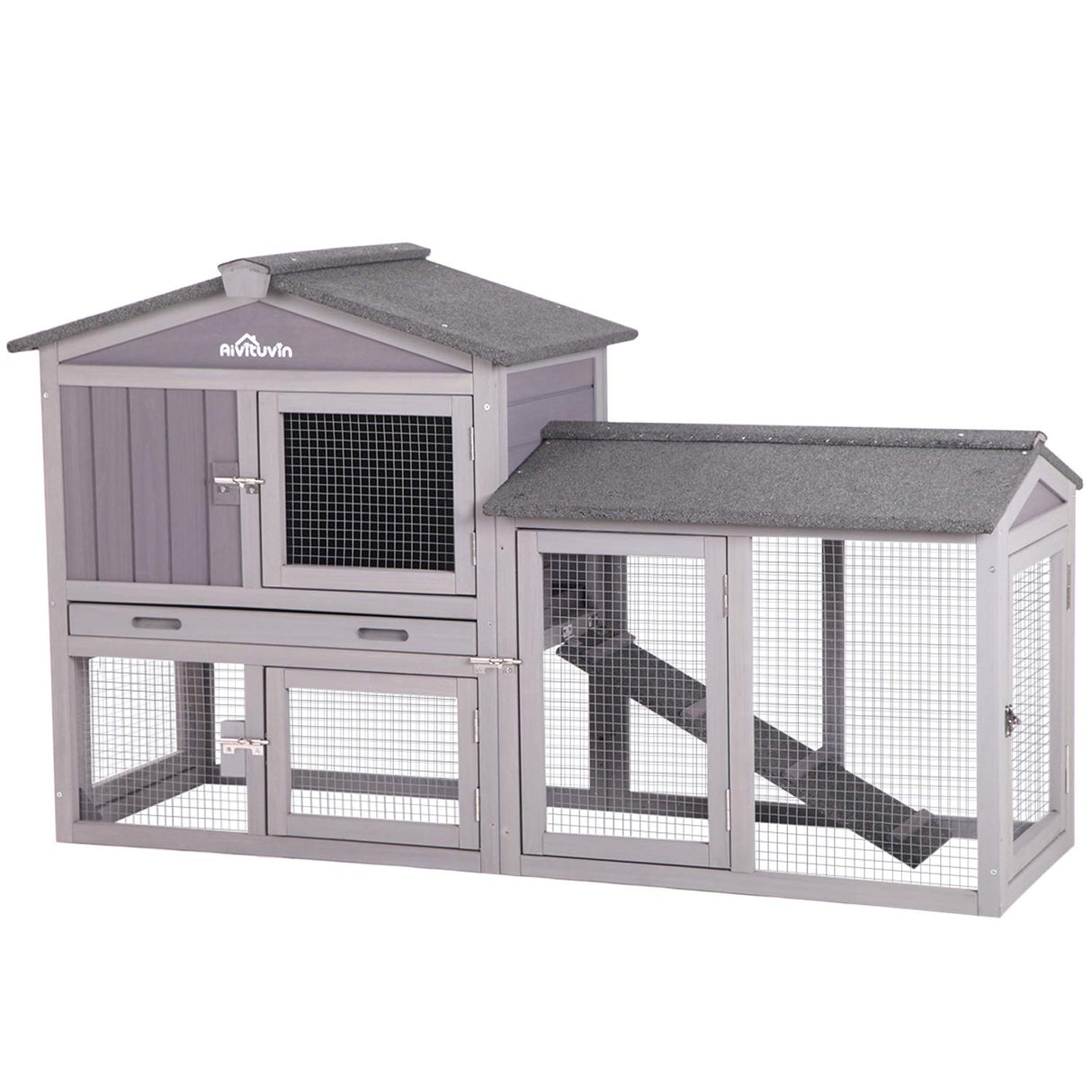 Chicken Coop for 2 Chickens, Wooden Duck House Outdoor Hen House Poultry Quail