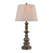 77179 Rhinebeck 30'' High 1-Light Table Lamp - Aged Wood
