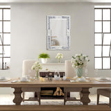 Crushed Diamond Rectangle Wall Mirror 24x36 Inch