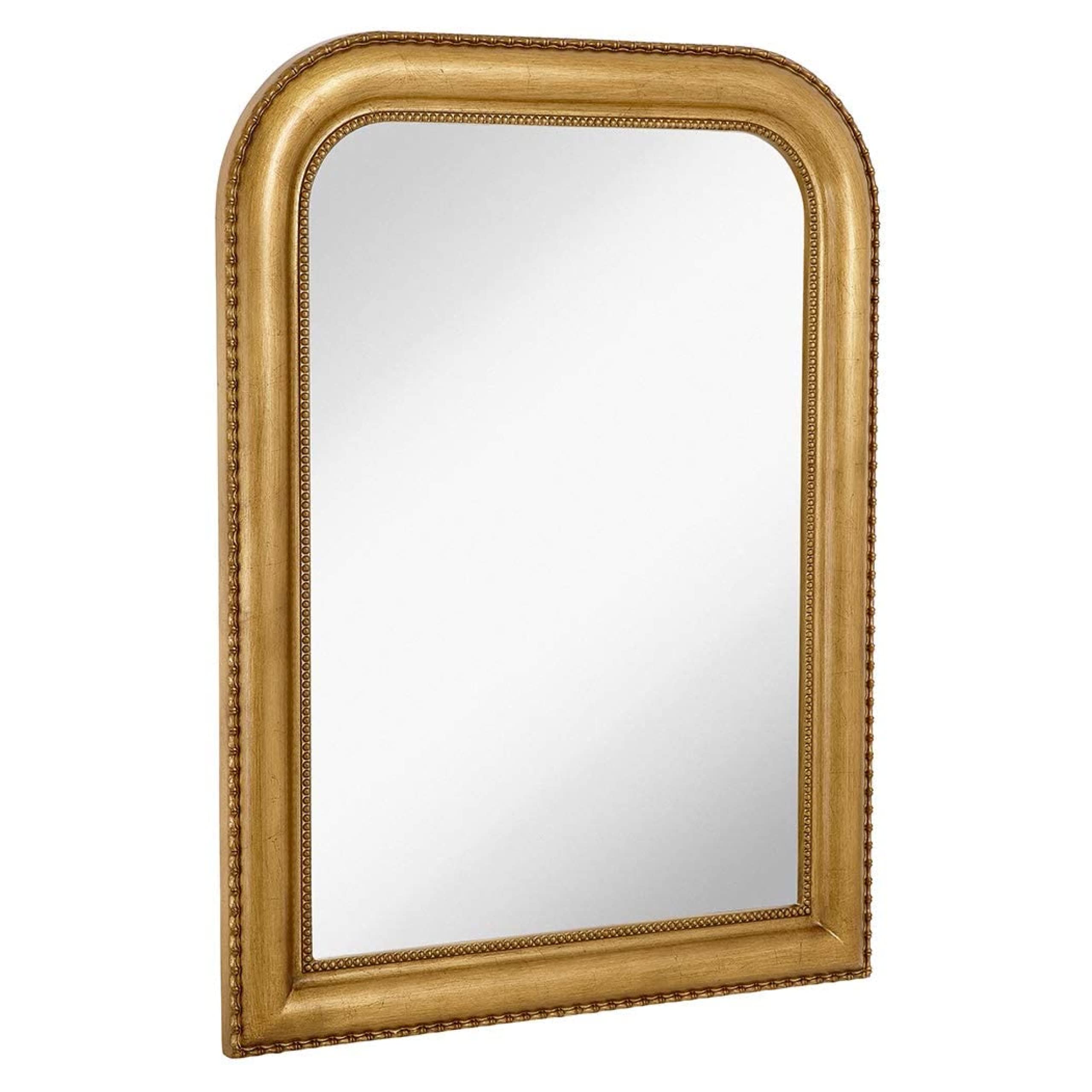 Hills Gold Ornate Mirror - Metal Framed Antique Brass Mirror
