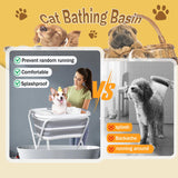 Portable Dog Bath Tub - Collapsible Elevated Pet Washing Station