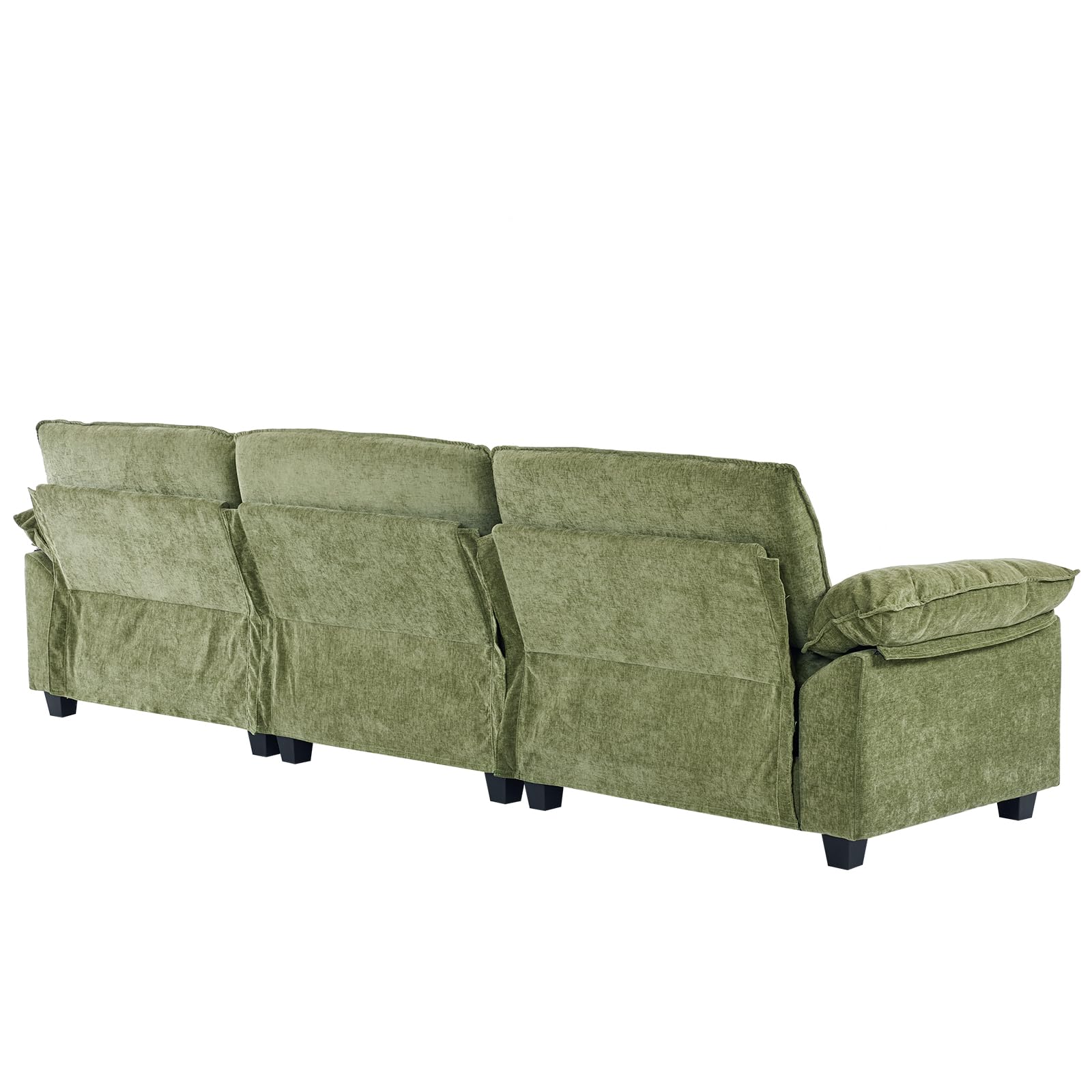 Sectional Sofa Modular Deep Seat Sofa Couch with Ottoman, Chenille Sofa