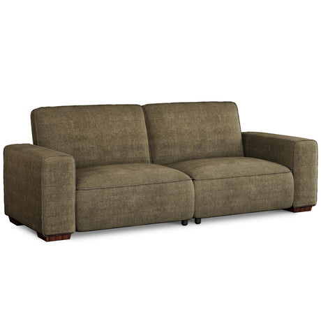 90 Inch Sofa, Chenille Sofa Couch with Deep Seat, Oversized 3 Seater Sofa with Pocket