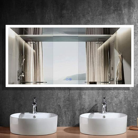 LED Bathroom Mirror with Lights, LED Mirror for Bathroom, 48 x 28 Inch Lighted Vanity Mirror