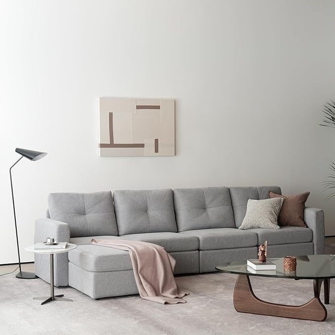 Seater with 2 Ottomans Sectional Modular Sofa Couch