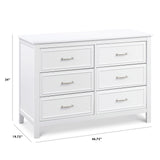 Charlie 6-Drawer Double Dresser in White