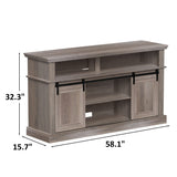 Farmhouse TV Stand, Entertainment Center for 65 inch TV, 58'' TV Stand