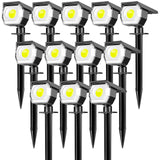 12 Pack Solar Lights Outdoor, Solar Spotlights Outdoor Waterproof 3 Modes