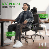 Ergonomic Office Chair for Big and Tall - 350lbs Capacity with Lumbar Support