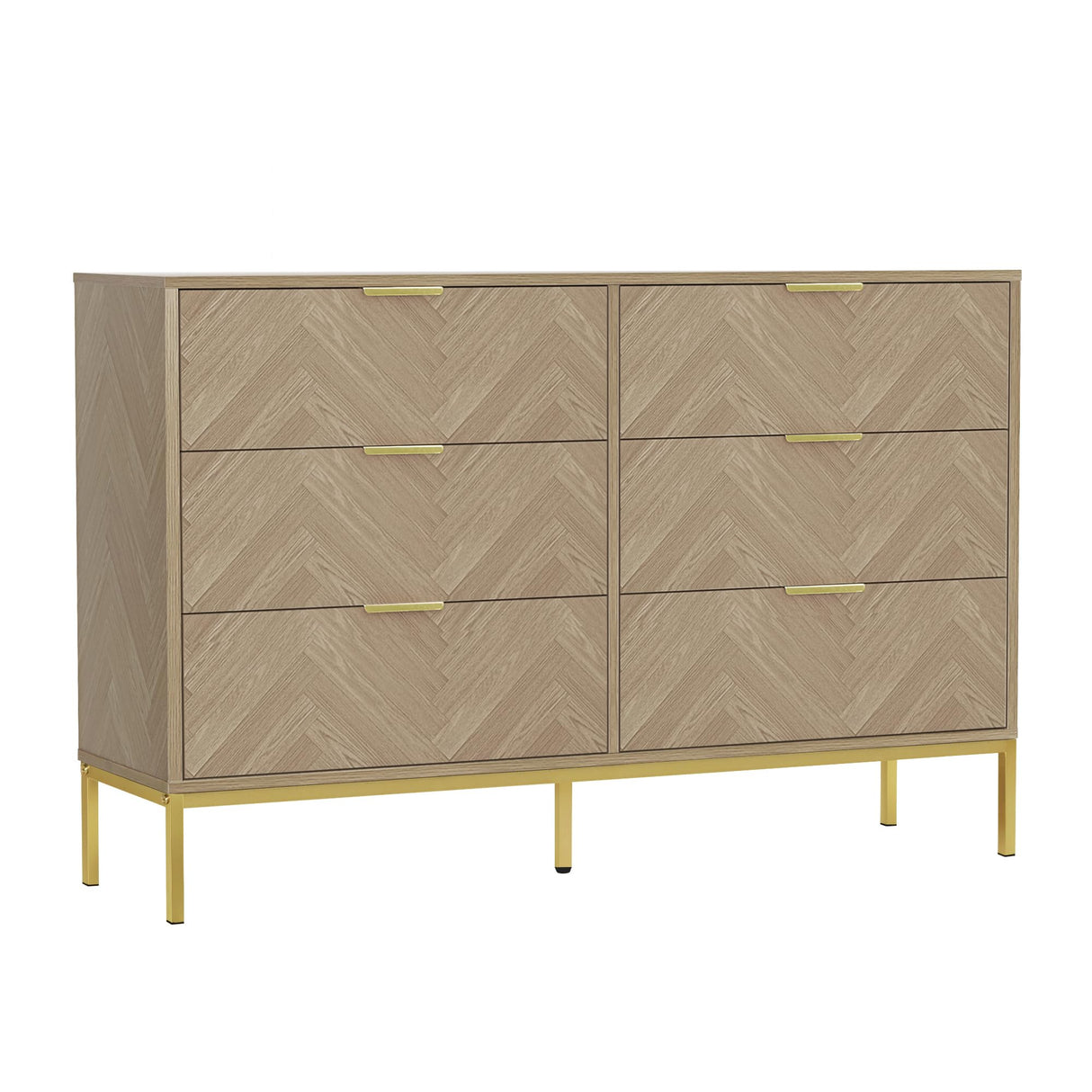 6-Drawer Double Dresser for Bedroom Large Nightstand