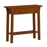 9057-RS Mission Console Entryway, Sofa Table, Made with Solid Wood,