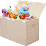 Box Chest with Lid, Collapsible Sturdy Toy Storage Organizer Boxes Bins Baskets for Kids,