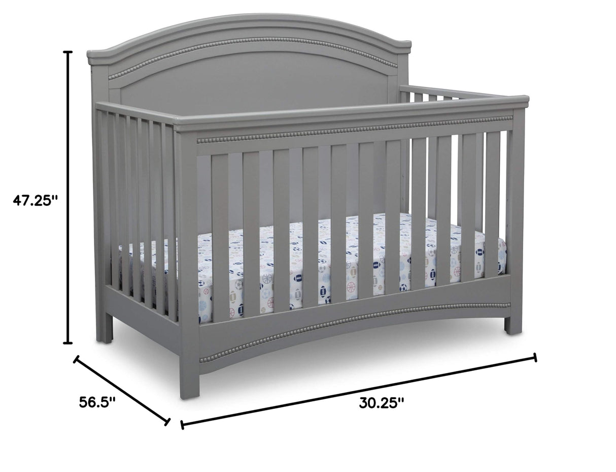 Simmons Kids SlumberTime Emma Convertible Crib N More, Grey