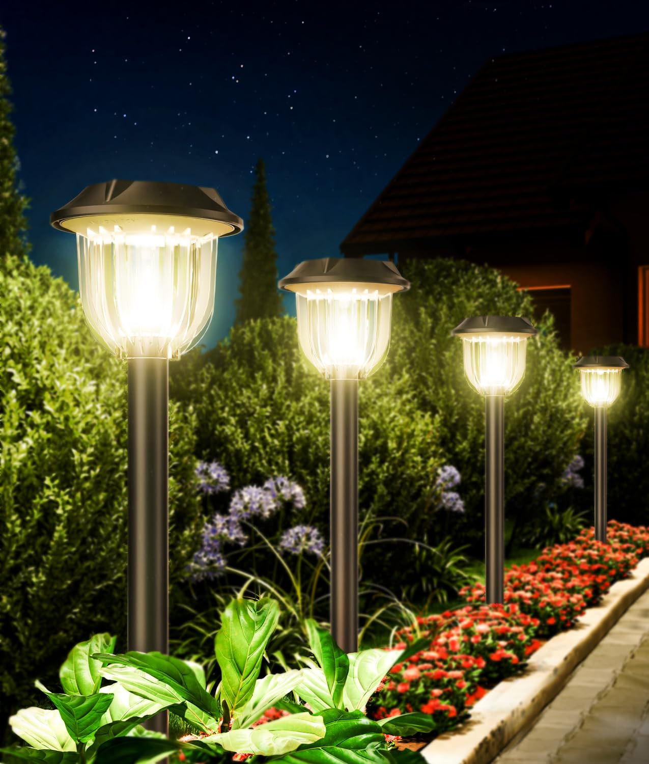 SUPER BRIGHT 10 Pack Solar Lights Outdoor IP65 Waterproof