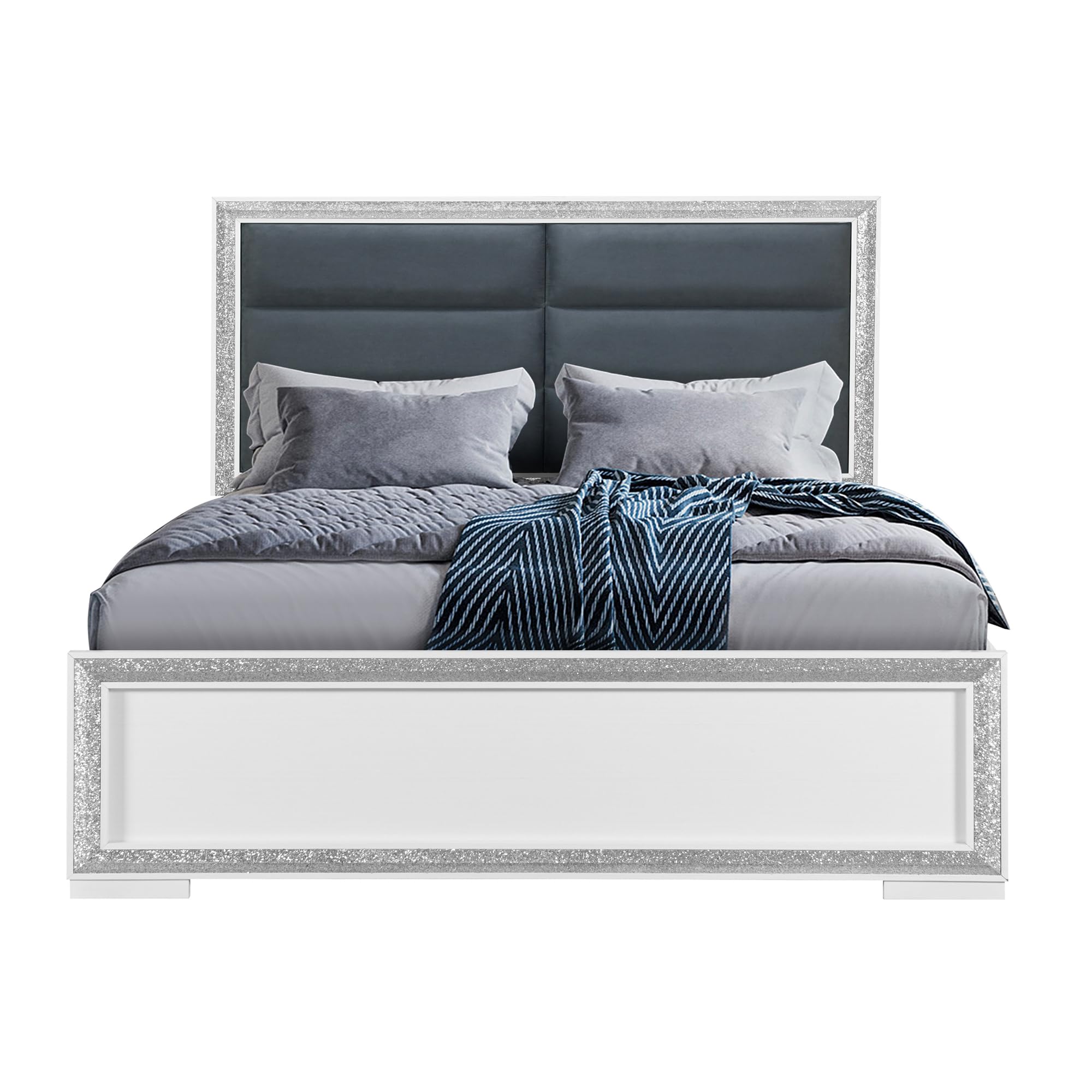 Andros Silver Queen Bed