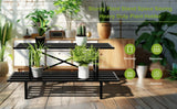 2 Tier Sturdy Metal Plant Stand Heavy Duty Plant Holder for Home Indoor and Outdoor