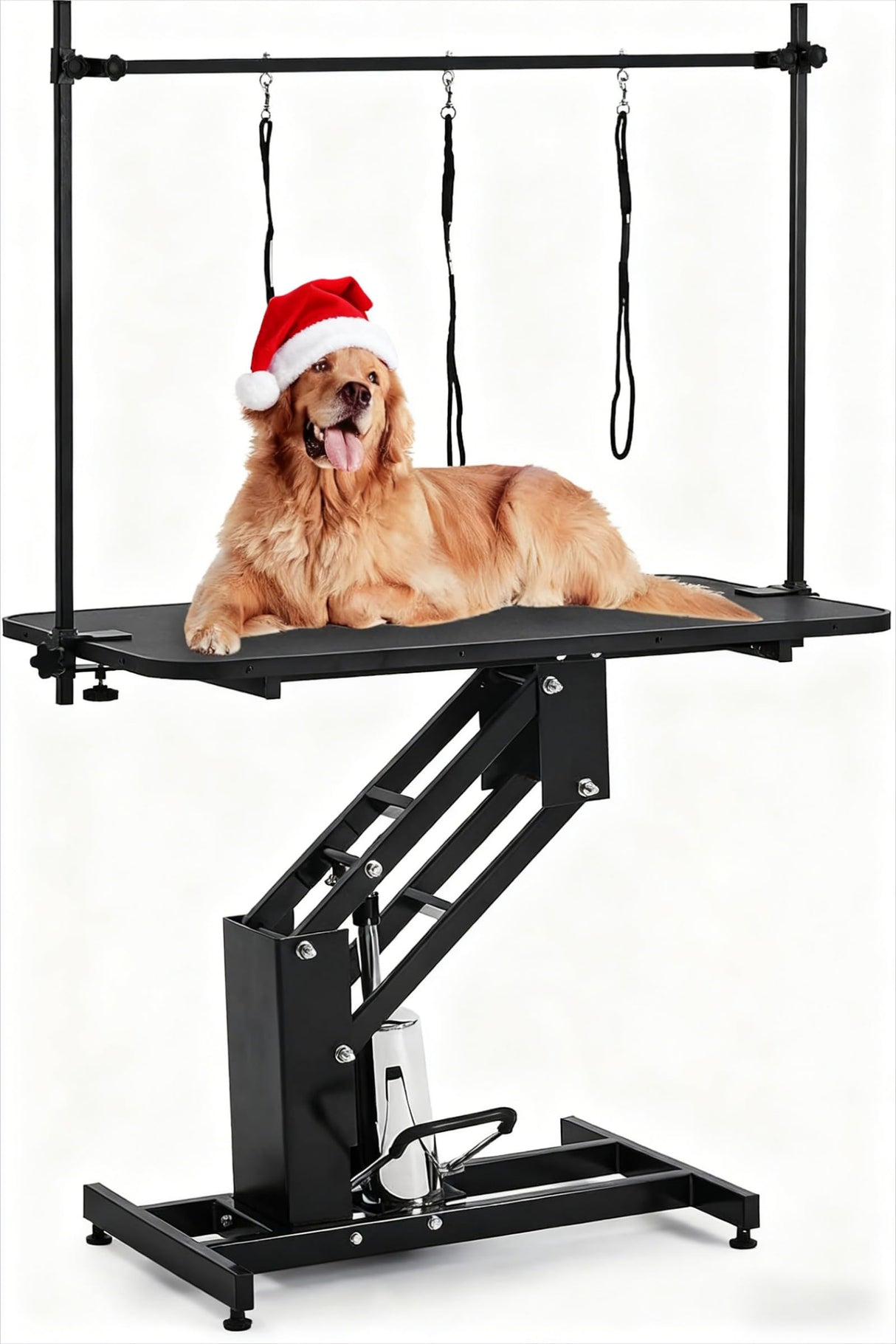 43.3" Hydraulic Dog Grooming Table - Heavy Duty 350lbs Capacity with Adjustable Arm