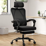 Ergonomic Office Chair with Footrest, Mesh Office Desk Chair with Headrest