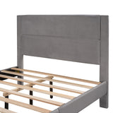 Queen Storage Bed Frame with Headboard, Queen Storage Platform Bed with Storage