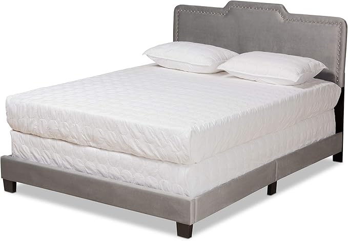 Benjen Beds (Box Spring Required), Queen, Navy Blue/Black