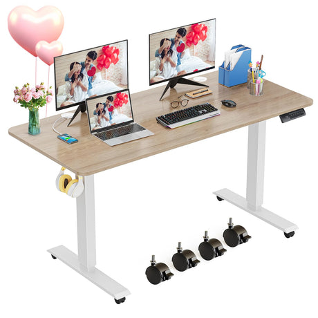 Electric Standing Desk Adjustable Height, 48 x 24 inch Sit Stand Desk