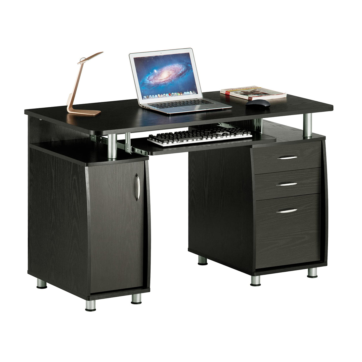 47.25" Ergonomic Computer Drawers & File Cabinet for Home Office Storage