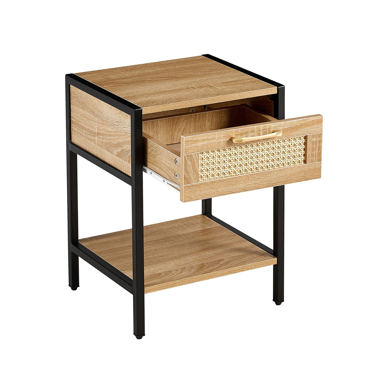 Modern Rattan Nightstand Set of 2 15.74 "L x 13.58 "W x 21.26 "H
