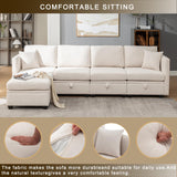 Modular Sectional Sofa,U Shaped L Shaped Sectional Couch with Storage 5 Seats,