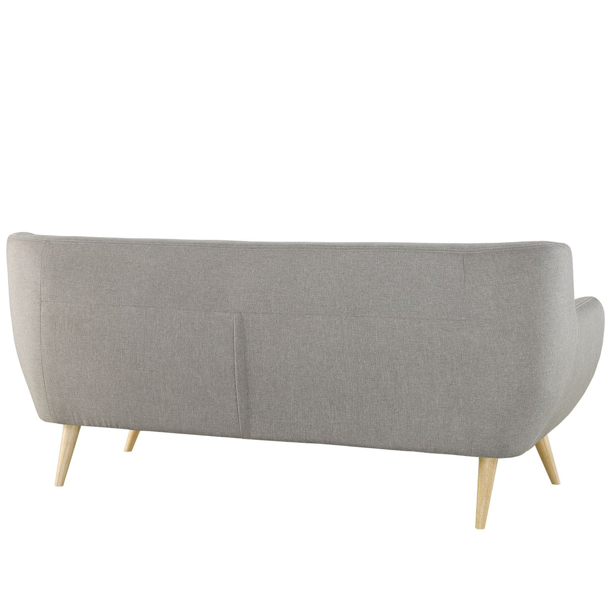 Modway Remark Mid-Century Modern Sofa With Upholstered Fabric In Light Gray