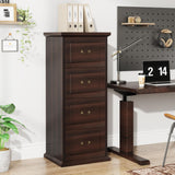 4-Drawer File Cabinet Filing Cabinet, Vertical File Cabinet Home Office Wood Filing Cabinet