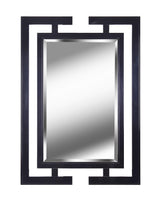 Casual Wall Mirror ,41 Inch Height, 0.75 Inch Length, 29 Inch Width with Gloss Black
