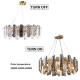 Chandeliers, Luxury 8-Light Gold Chandelier Light Fixture, Contemporary Round