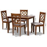 Dining Sets, Grey/Walnut